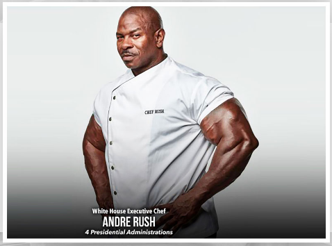 White House Executive Chef: Andre Rush. 4 Presidential Administrations